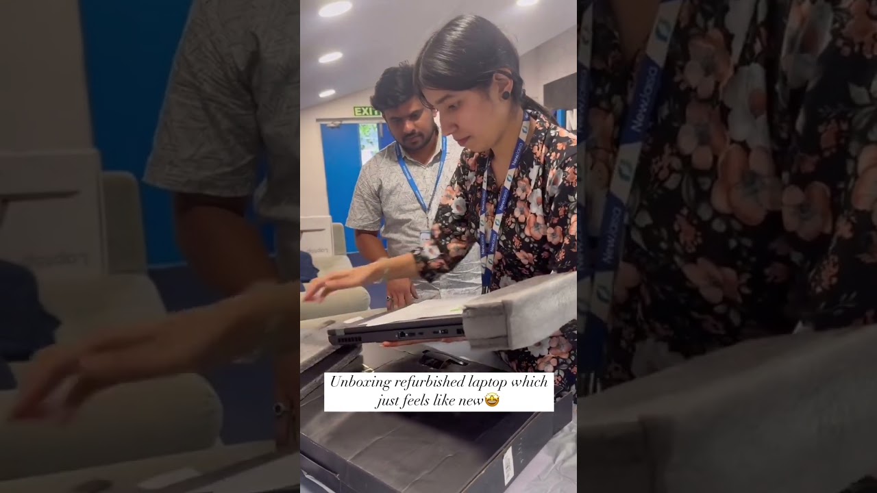 Unboxing the refurbished laptop with Customer🥳🤩#newjaisa #laptops #refurbished #customerreview