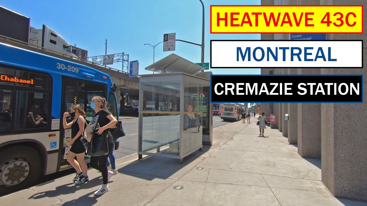 Montreal Walking Tour Near Cremazie Metro Station in a Record Heatwave 43C