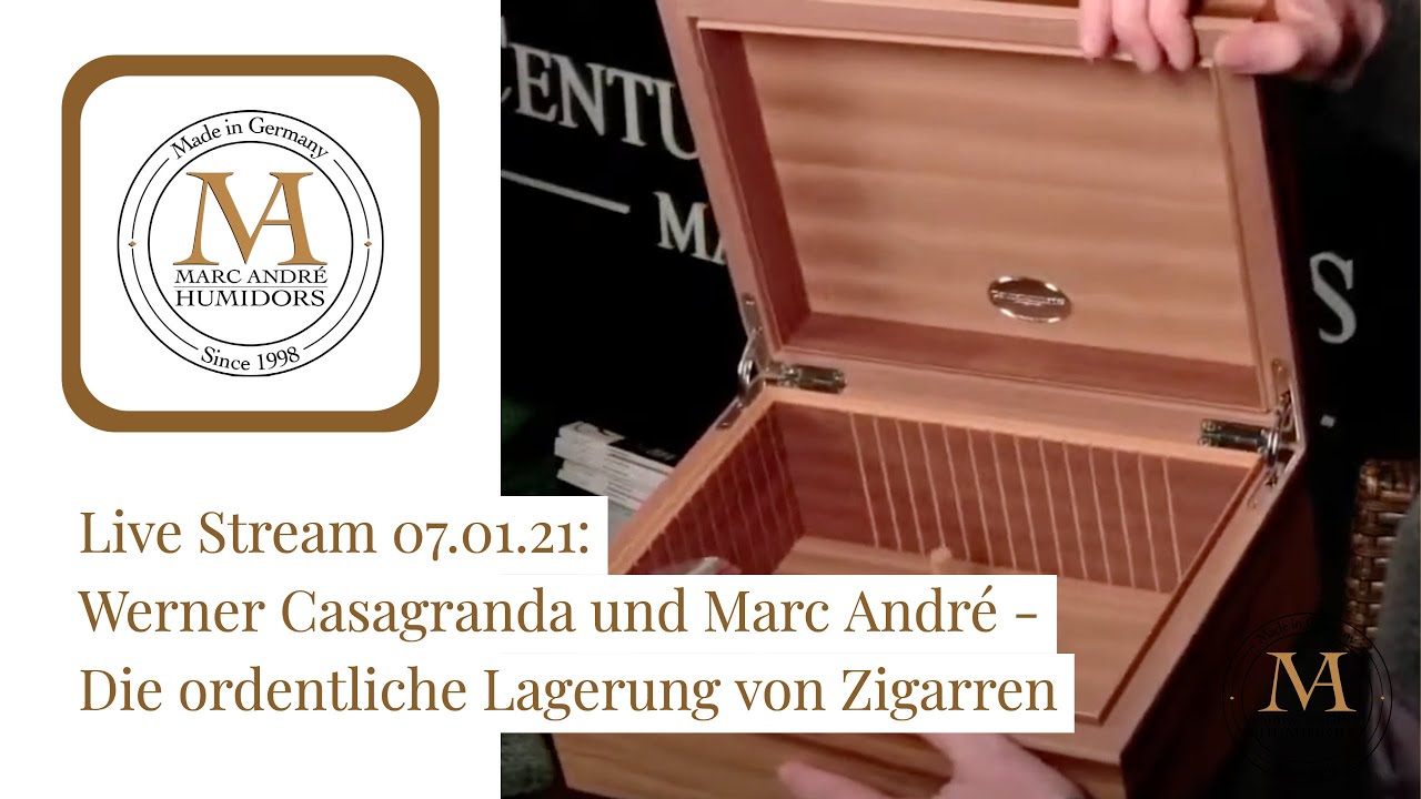 Live Stream 07.01.21: Werner Casagranda und Marc André - Die ordentliche Lagerung von Zigarren