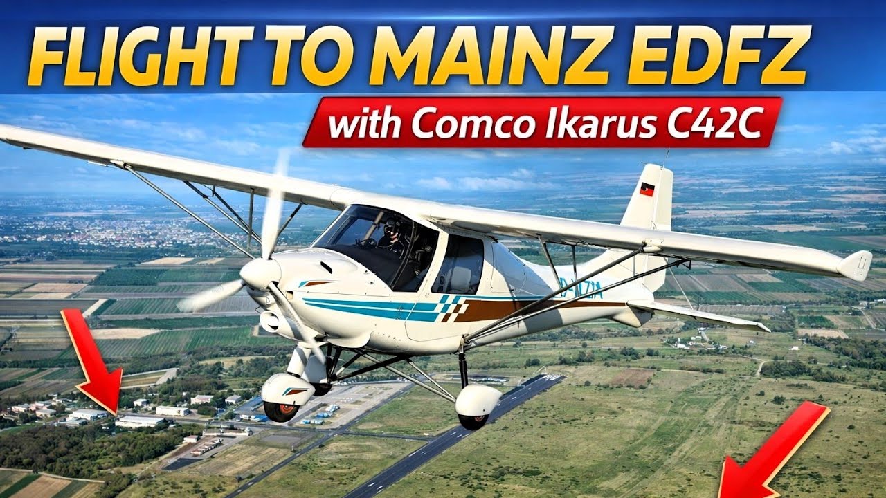 ✈ Flight to Mainz with Comco Ikarus C42C