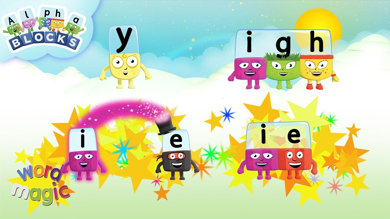 Learn to Read Y, IE, IGH and I_E | Phonics and Word Magic | @officialalphablocks