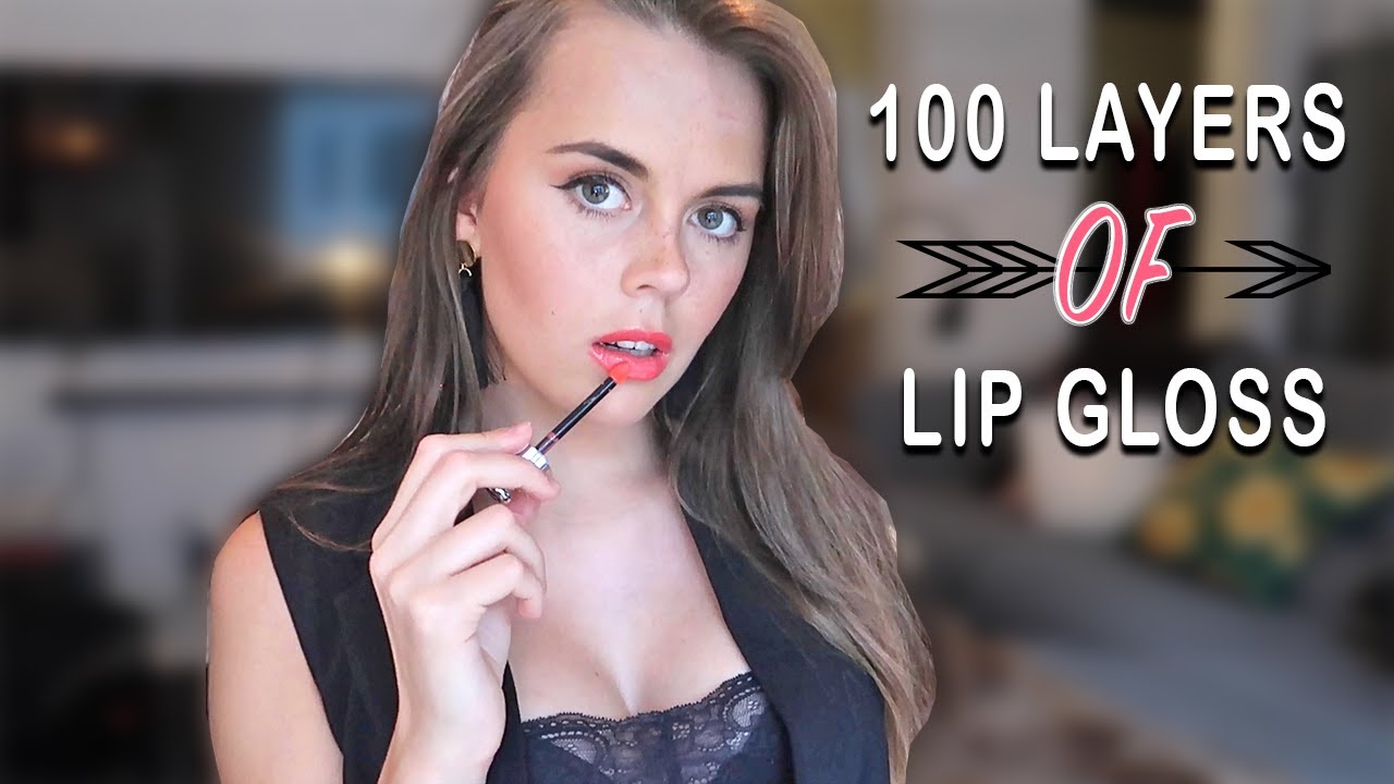 ASMR 100 Layers of Lipgloss ~ Mouth Sounds, Counting & Lipgloss Sounds