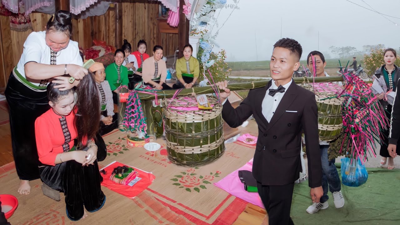 ĐÁM CƯỚI DÂN TỘC THÁI ĐEN TOÀN GÁI XINH RƯỢU THÁCH BÊN NHÀ GÁI QUÁ CĂNG