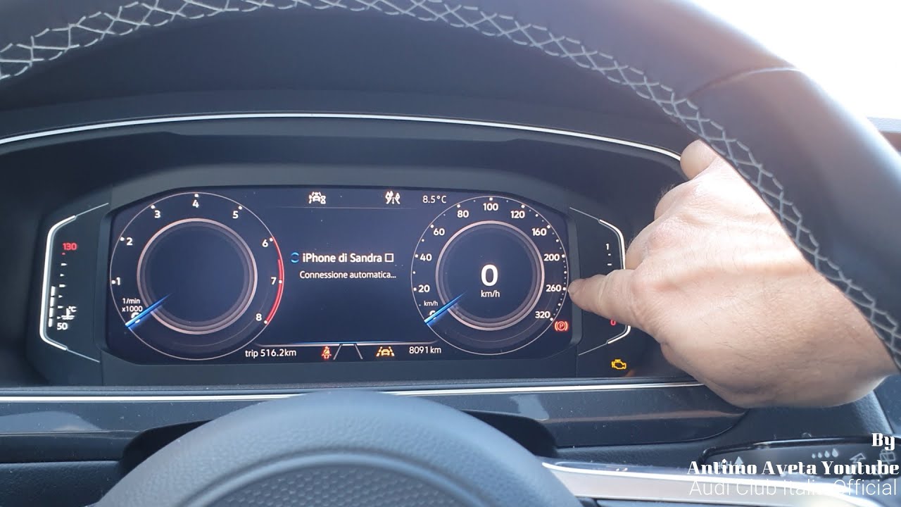 Volkswagen Tiguan 2020 Intera Video codifica ObdEleven: Cambio Velocita fondoscala km e intermedi