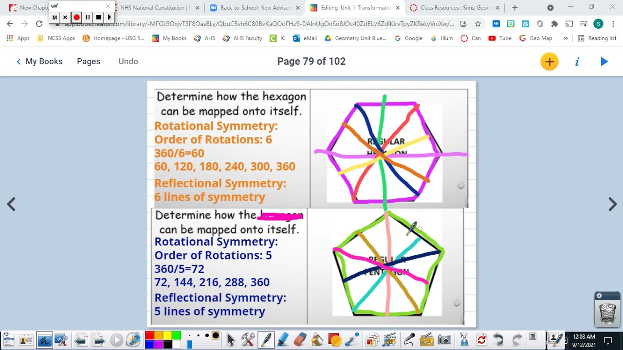 Rotational aformationsnd Reflectional Symmetry Sequence of Trans