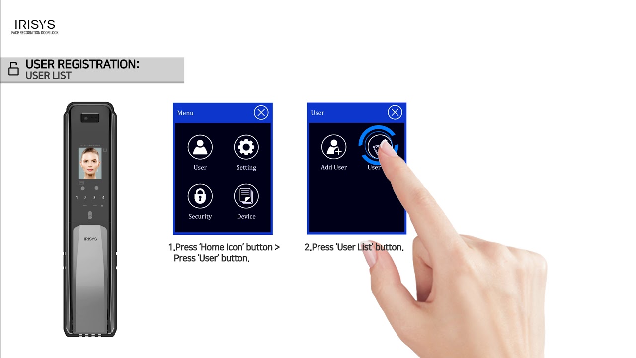 IRISYS Face Recognition Digital Door-lock