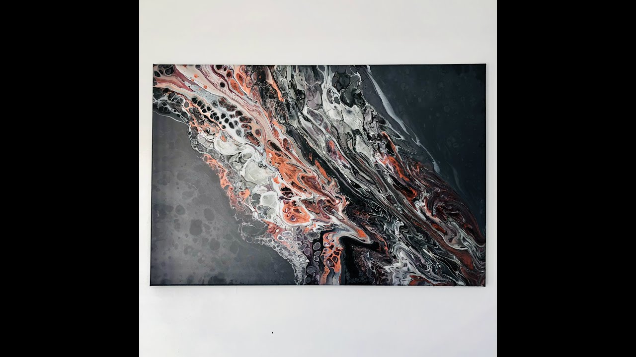 AMAZING LARGE CANVAS Acrylic Pour 24 x 36 inch!!