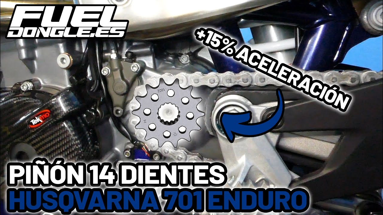 MEJORA LA ACELERACIÓN DE TU HUSQVARNA 701 KTM 690 GASGAS 700 - PIÑÓN 14 DIENTES + TENSAR CADENA!