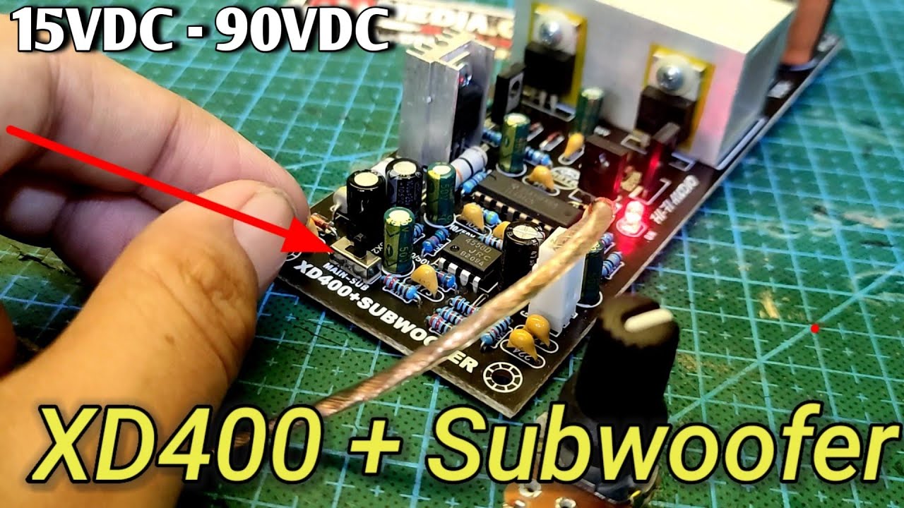 Power Amplifier 400Watt 2mode Subwoofer Kit ClassD single VCC cocok buat Miniaturan