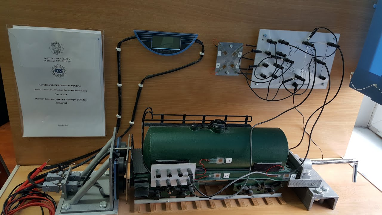 Tensometria elektrooporowa - naprężenia w modelu wagonu