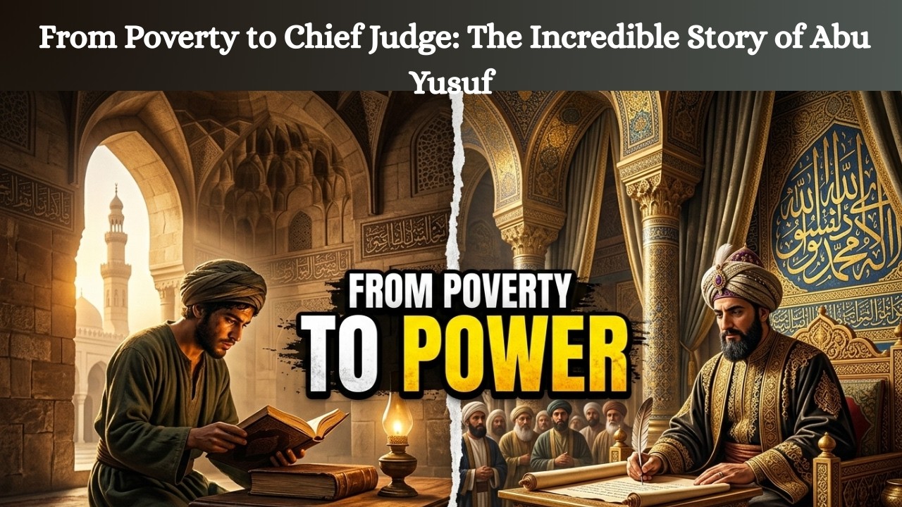 From Poverty to Chief Judge: The Incredible Story of Abu Yusuf #deeninminute, #islamicstory, #yt,