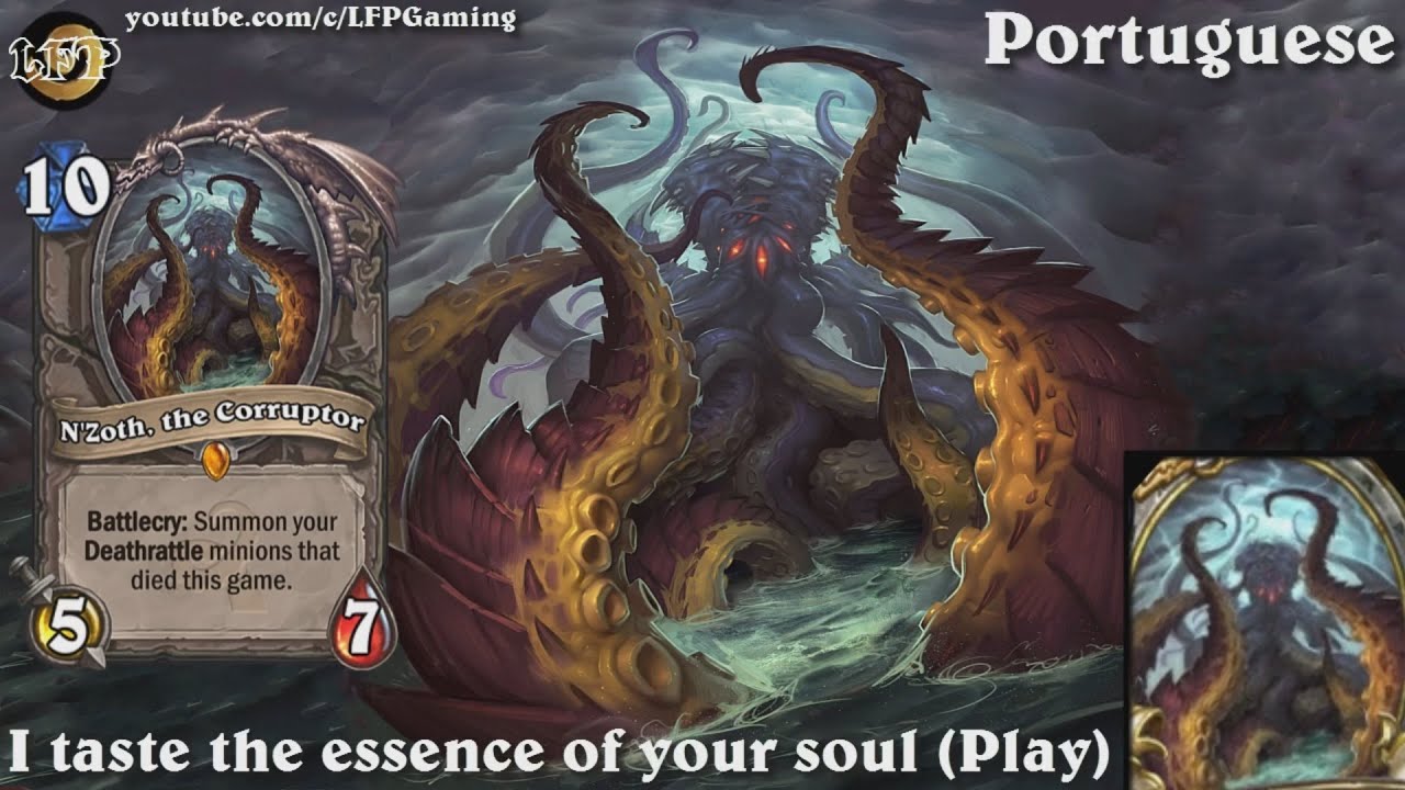 Hearthstone: N'Zoth card sounds in 14 languages -WotOG