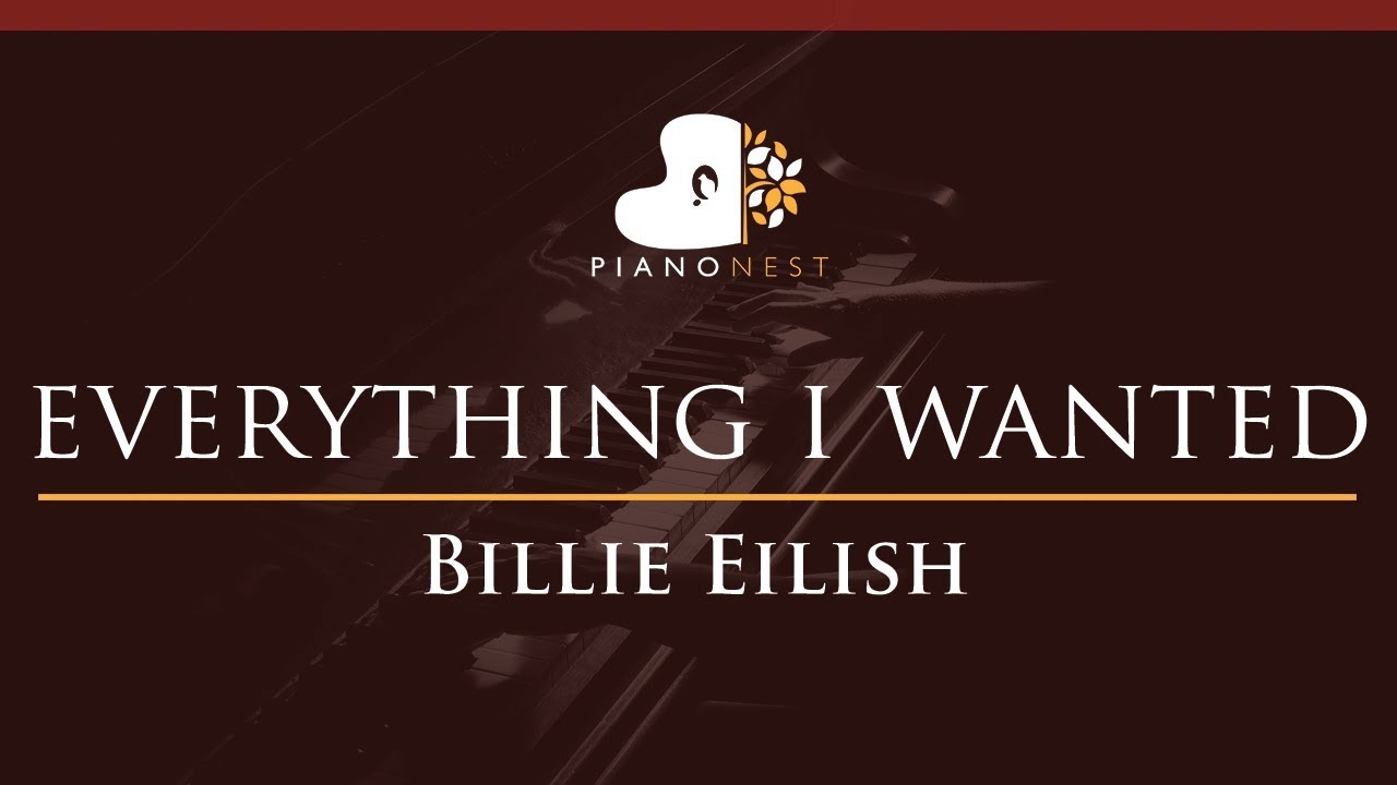 Billie Eilish - everything i wanted - HIGHER Key (Piano Karaoke Instrumental)