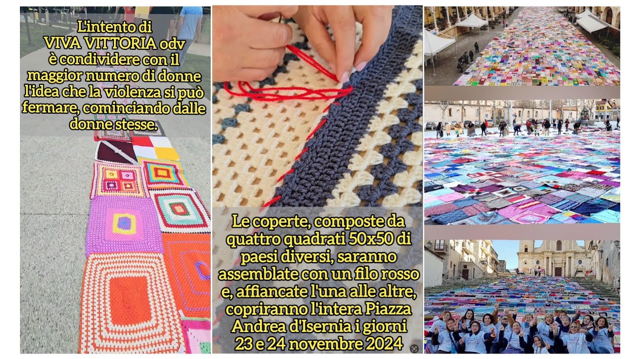 Isernia si prepara a 'Viva Vittoria': la grande coperta contro la violenza avvolgerà la città