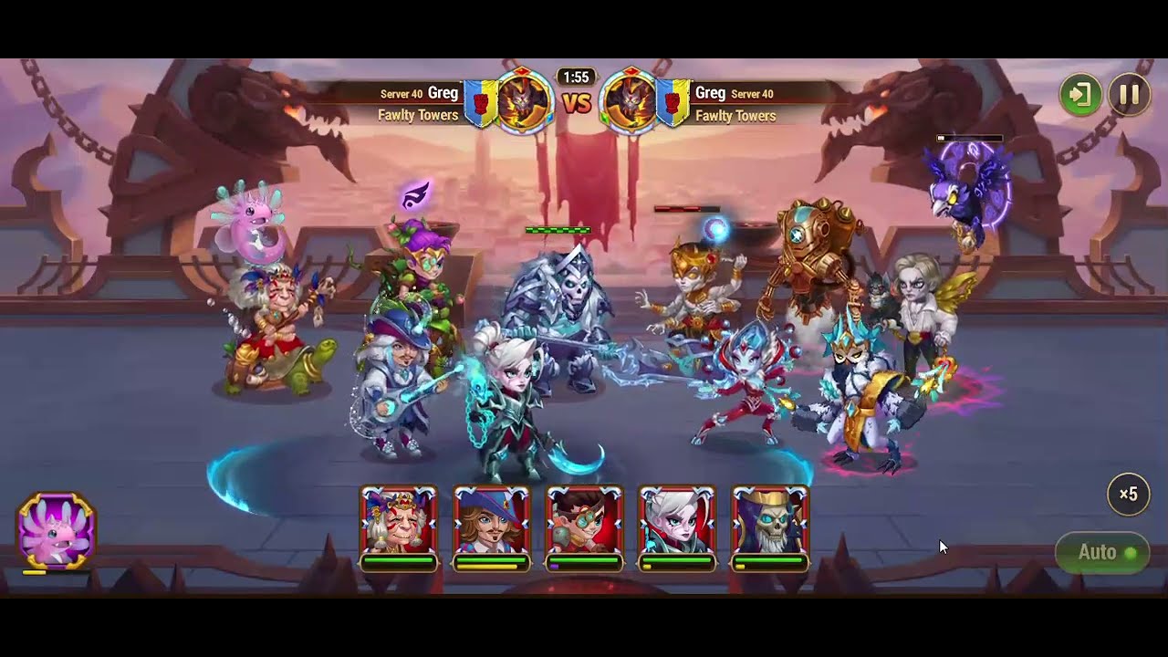 Hero Wars vs Dante, Nebula, Orion, Augustus, Dorian, Khorus