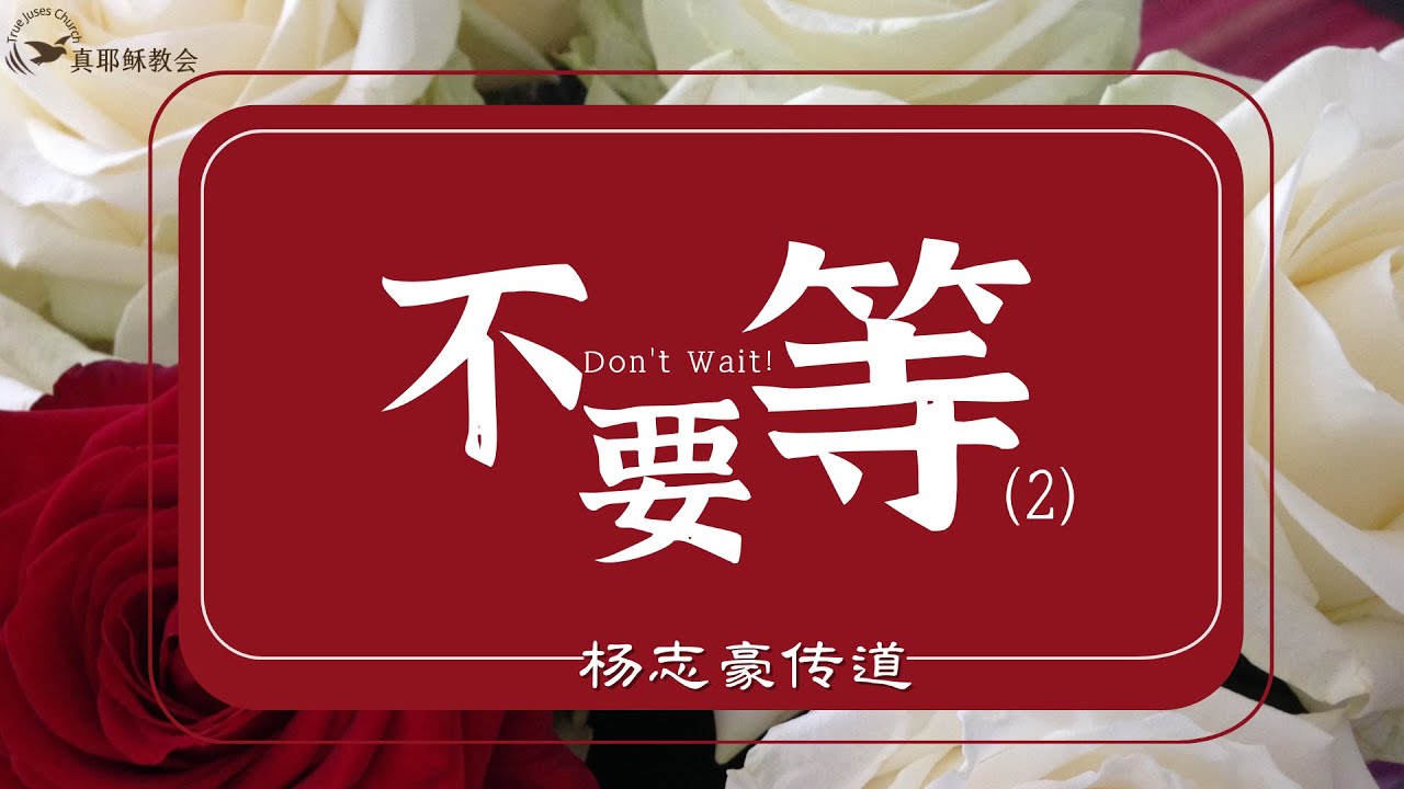 不要等! Don't Wait!(2)(中英)杨志豪传道