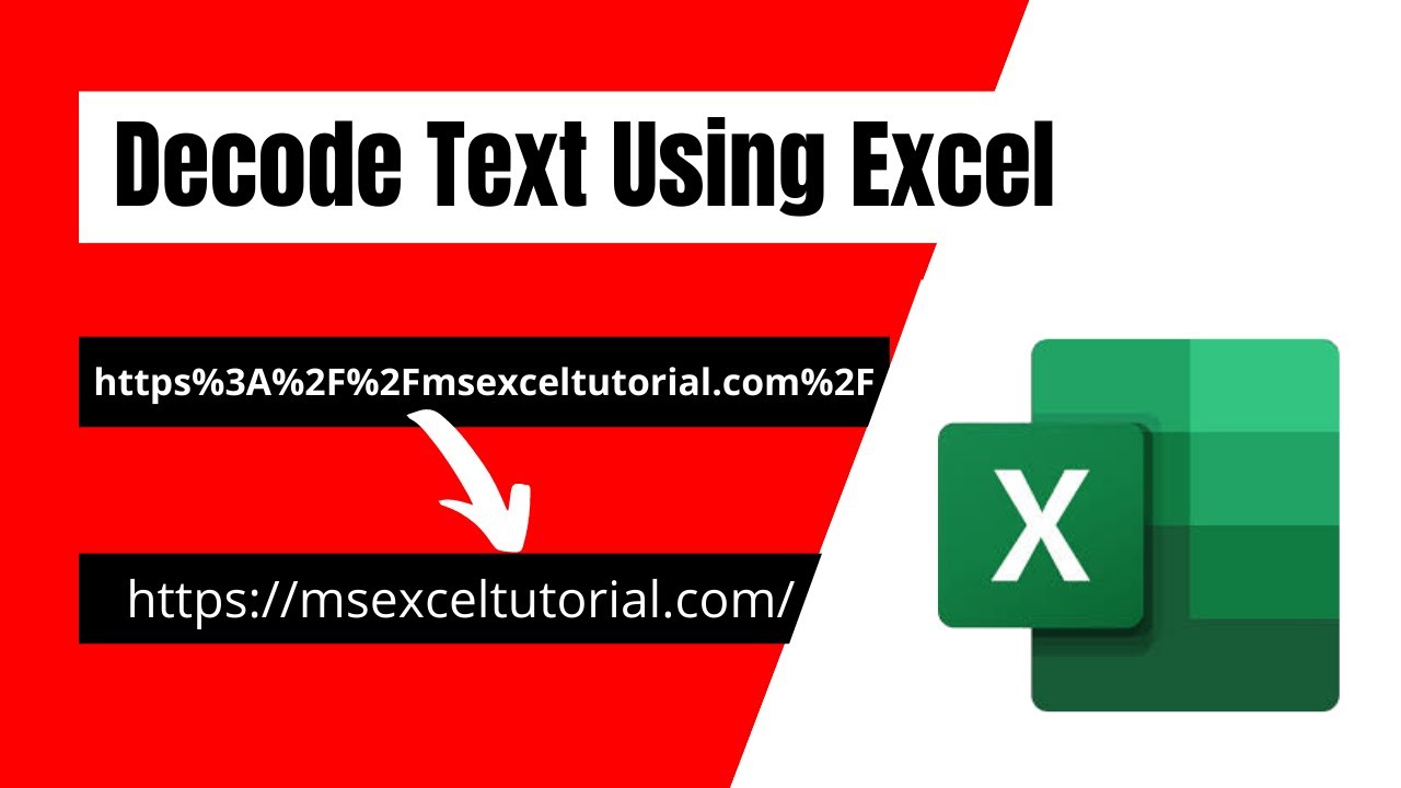 How to Decode URL or Text In Excel