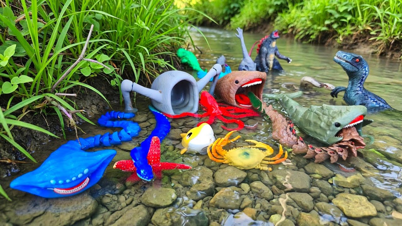 UNBELIEVABLE⁉️ Berburu Mainan Sea Monster: El Gran Maja, Bloop & SeaEater di Aliran Sungai (Part 27)