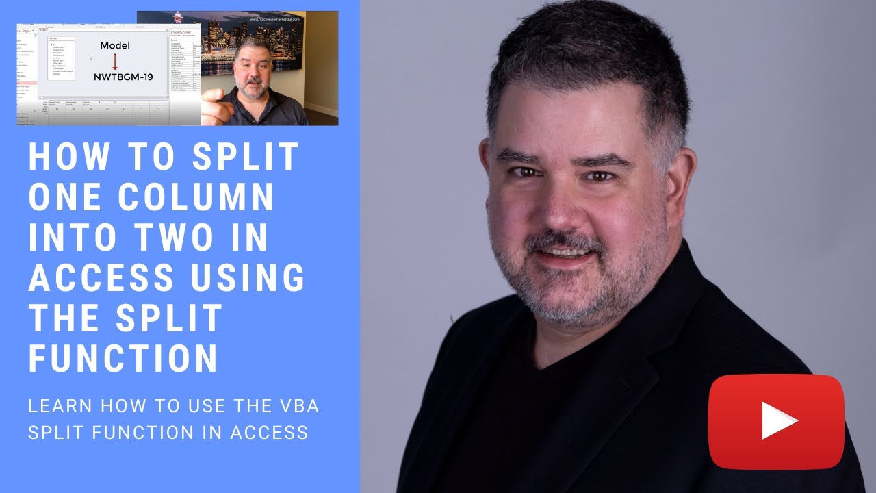 How to Split One Column Into Two in Access Using the Split Function