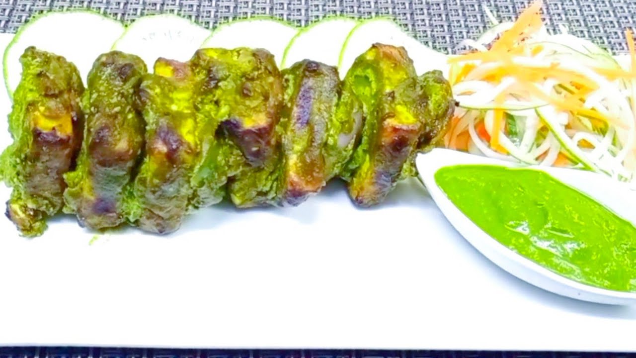 Paneer Hariyali Tikka Recipe !! पनीर हरियाली टिक्का !! How Make Paneer Hariyali Tikka