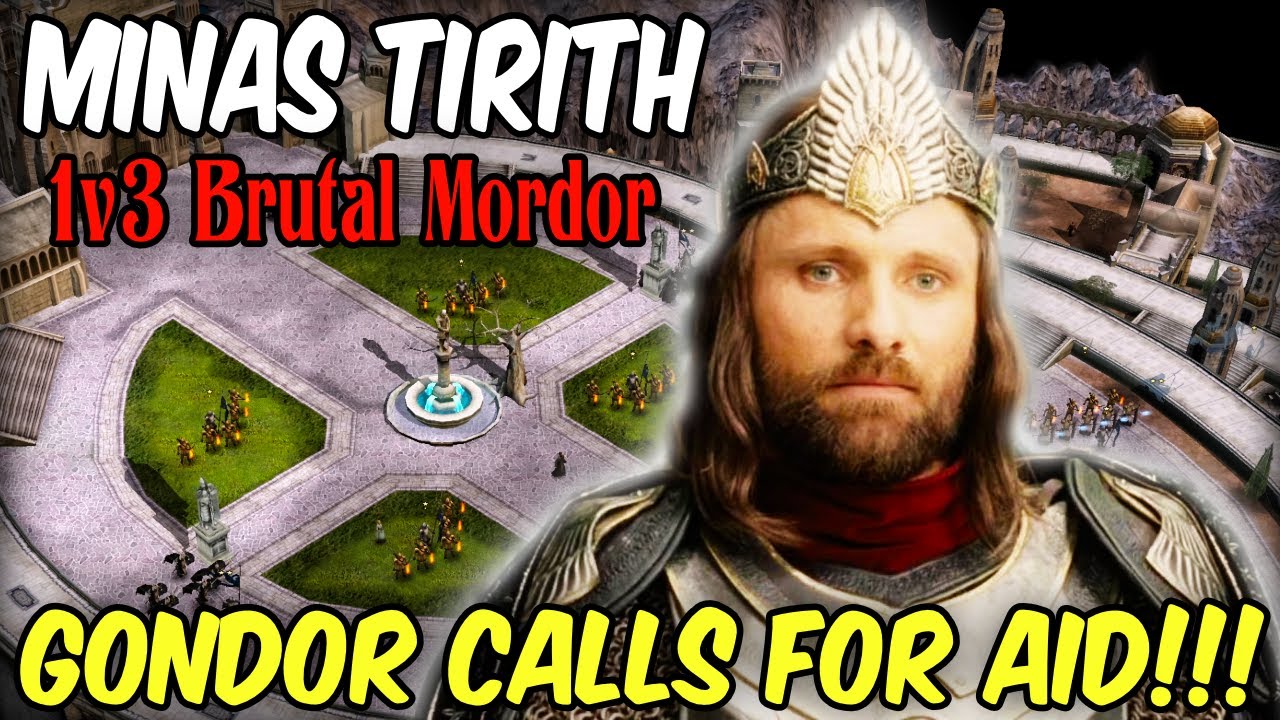 Can I DEFEND Minas Tirith vs 3 BRUTAL Mordor AIs? (BFME)