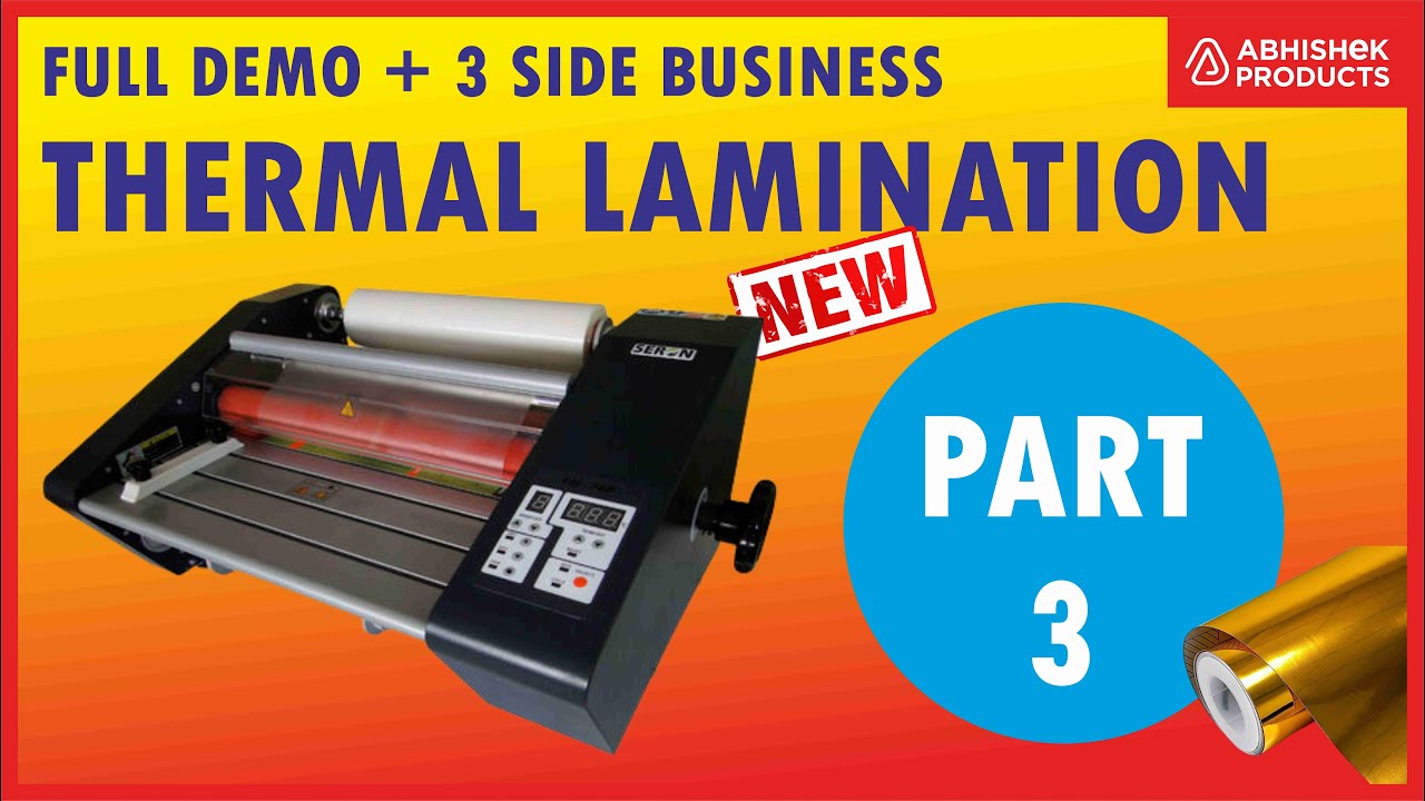 Thermal Lamination Full Demo Part 3 [How To Gold Foil] | Buy @ abhishekid.com