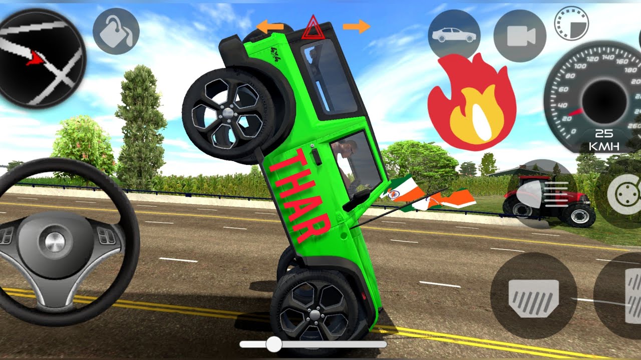 Uh gaming Modified Mahindra Thar Driving Gameplay//Indian Car Simulator 3D #thar