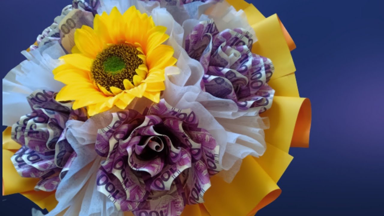how to make money flower bouquet #diybouquet #moneybouquet #moneyflower #giftideas
