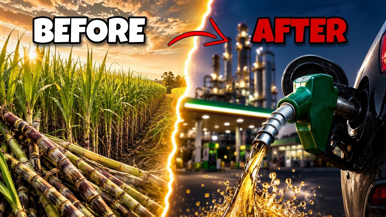 How Sugarcane Is Turned Into Ethanol. How E20 Petrol Is Made