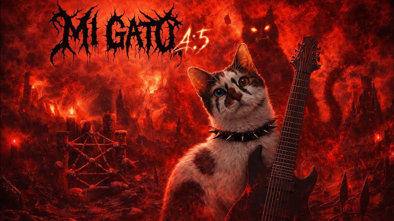 Rurru - Mi Gato 4.5 REBIRTH ft. Suno AI | Official lyrics video (Deathcore)