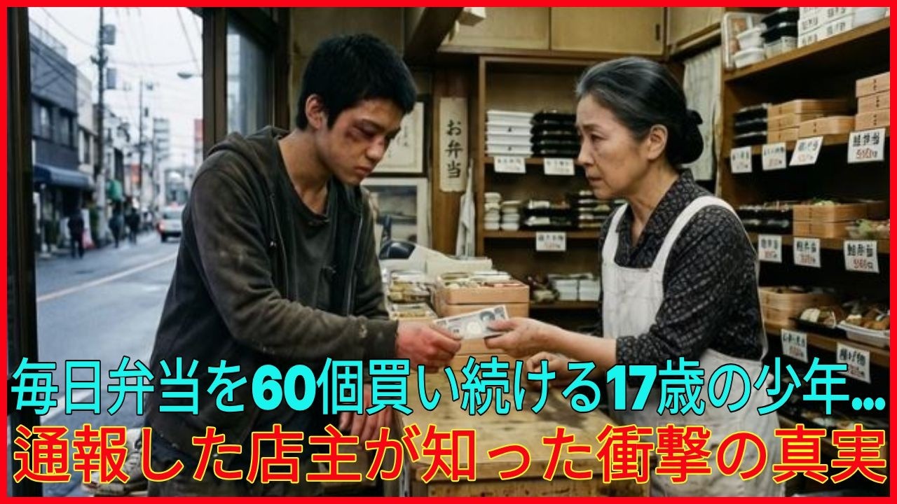 毎日弁当を60個買い続ける17歳の少年…通報した店主が知った衝撃の真実｜感動物語｜オーディオブック｜AI物語｜
