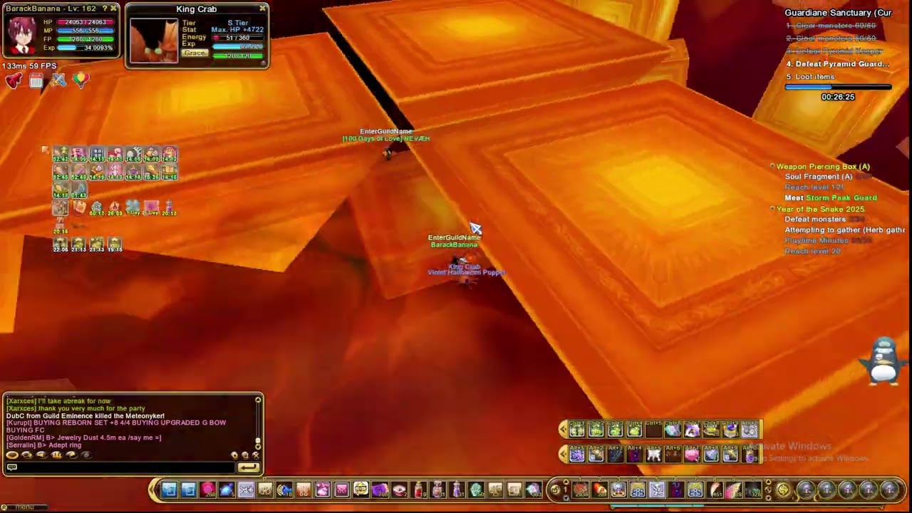FLYFF UNIVERSE- Guardiane Sanctuary Solo Run- Cursed Difficulty- LAST 2 BOSSES
