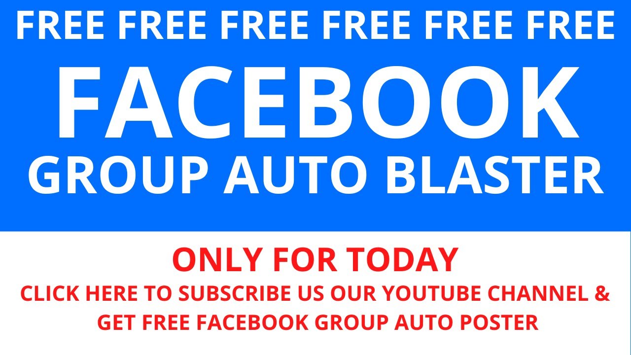 Facebook Group Poster Latest 2022 - Like & Subscribe our channel and get this software for free
