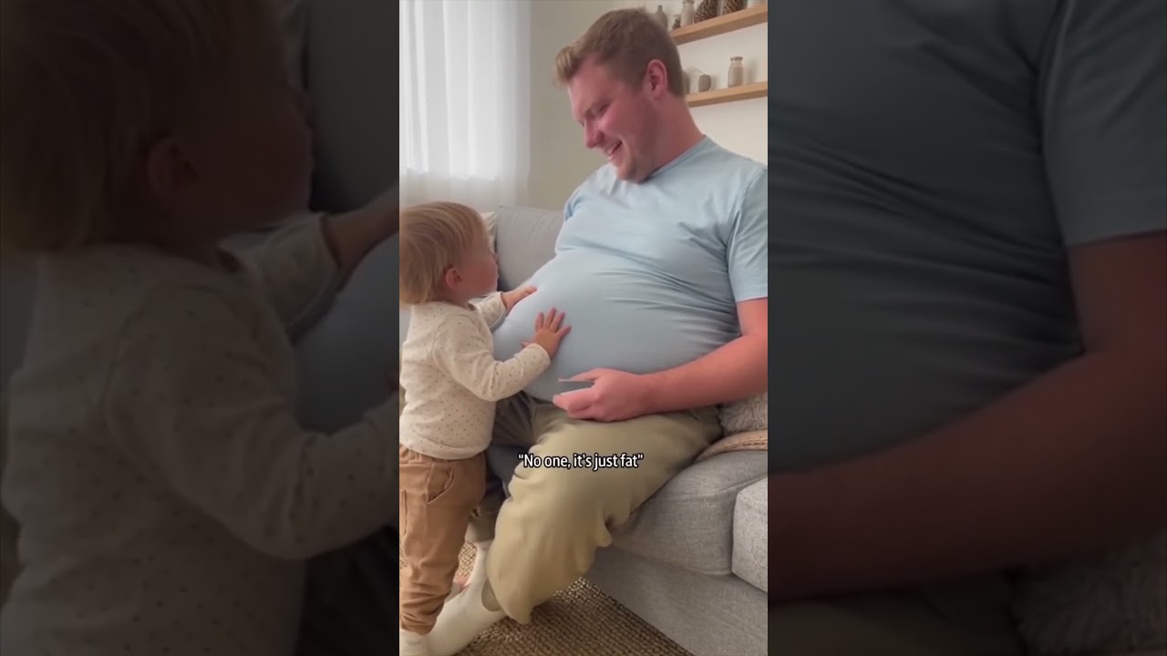 &ldquo;Cutest Conversation Ever: Baby vs Daddy&rsquo;s Belly 😂❤️&rdquo;