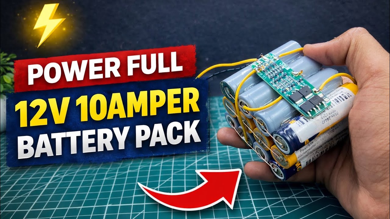 How to make 12v 10Amp battery at home #youtube #battery #diy 