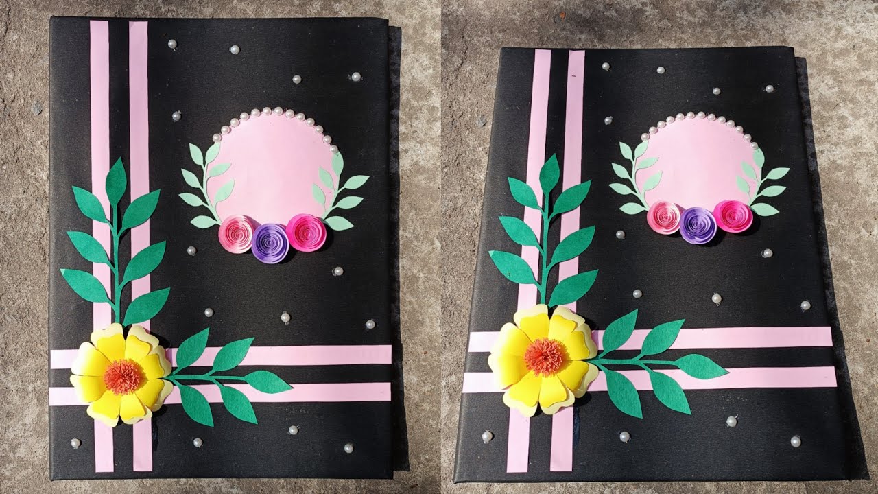 Very Simple and easy Project file decoration. Practical file, notebook, scrapbook, decoration idea.
