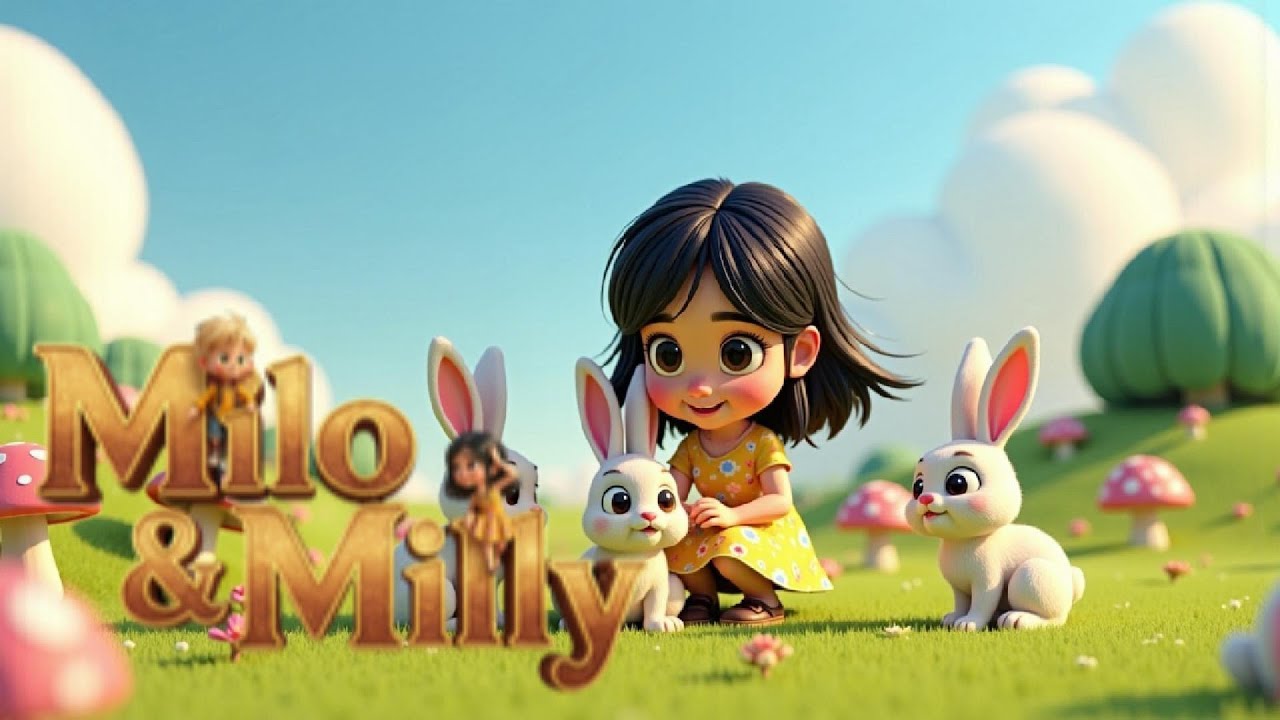 Hoppity Hop Song | Kids song | Nursery Rhyme | Milly Hops With Cute Bunnies
