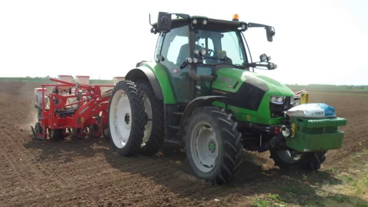 Deutz Fahr 5110 TTV & Gaspardo - Semina soia 2014 - Rosina