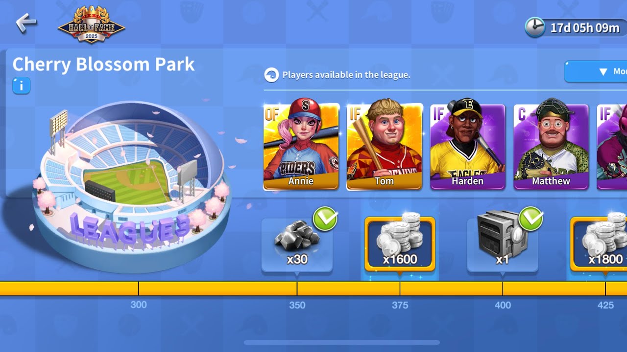Baseball Clash - Best League 3 Lineup