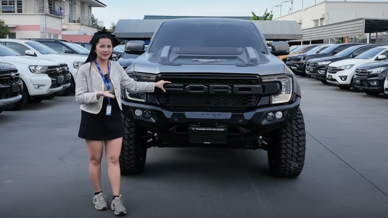 2026 Matte Blonde Rap Ford Ranger Spot Hamer Fully Decorated Off Road Pickup Truck Thailand Review