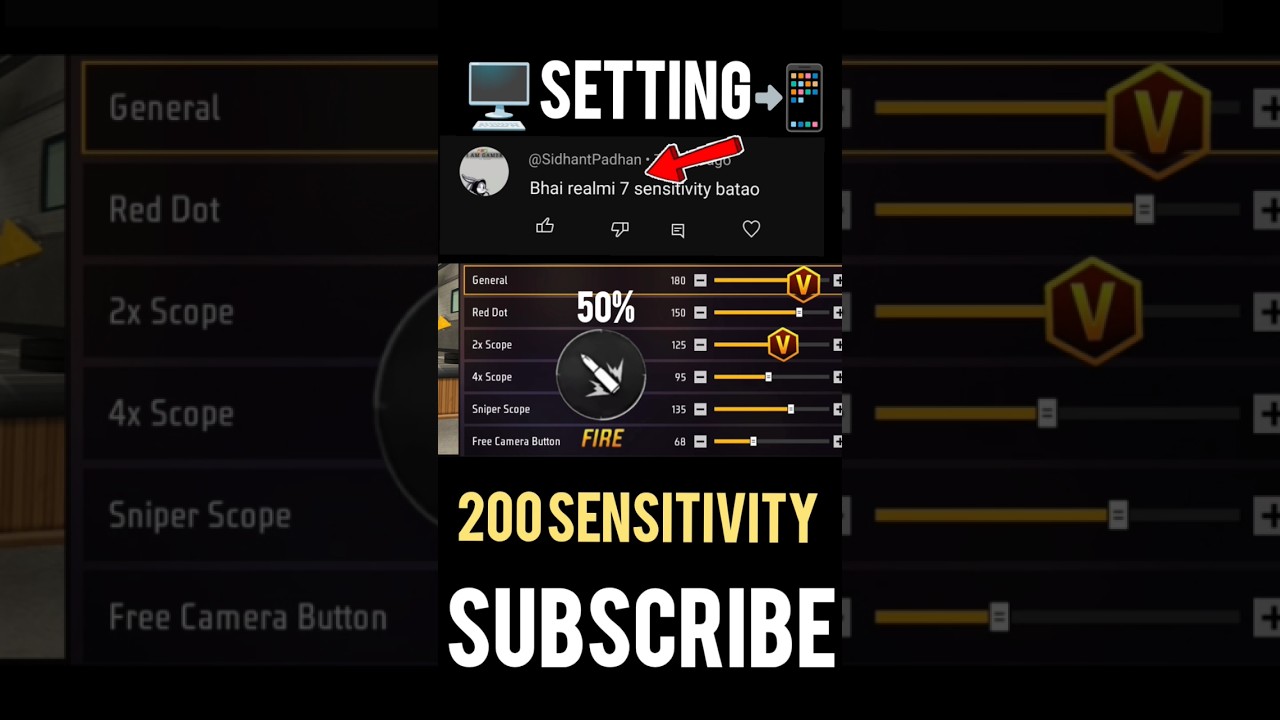 Free Fire Headshot setting 2025⚙️✅ [Realme phone]📲OB48 Update Best Sensitivity Settings🔥 @trx111ff