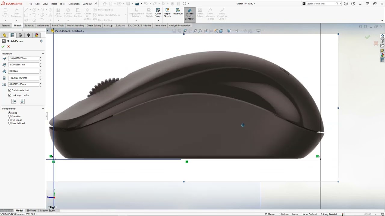 SolidWorks - Импорт эскиза