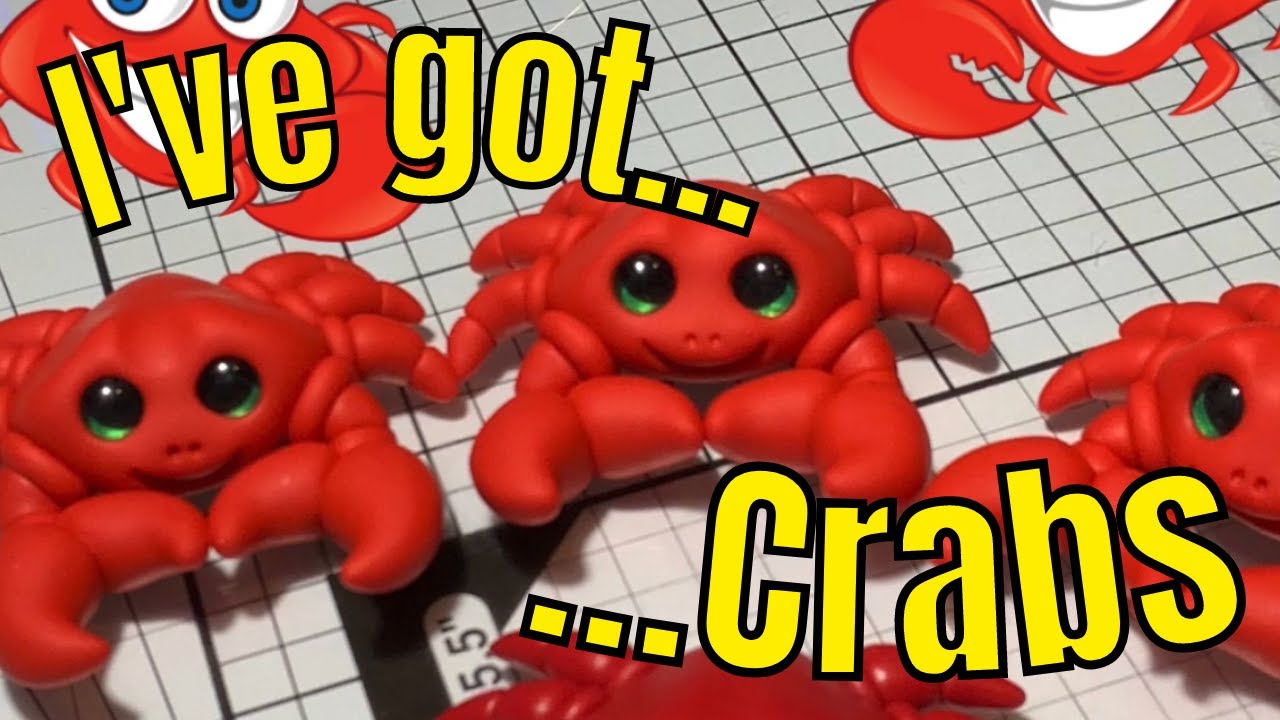 How to make a crab from polymer clay, with the help of other crabs!