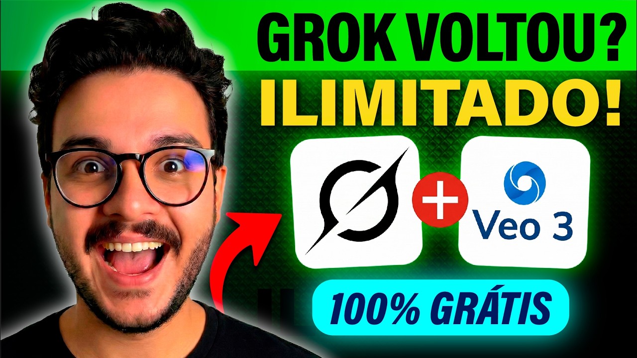 Como Usar o Grok IA e VEO3 GR&Aacute;TIS E ILIMITADO | Como ganhar dinheiro com Canal Dark e IA na internet
