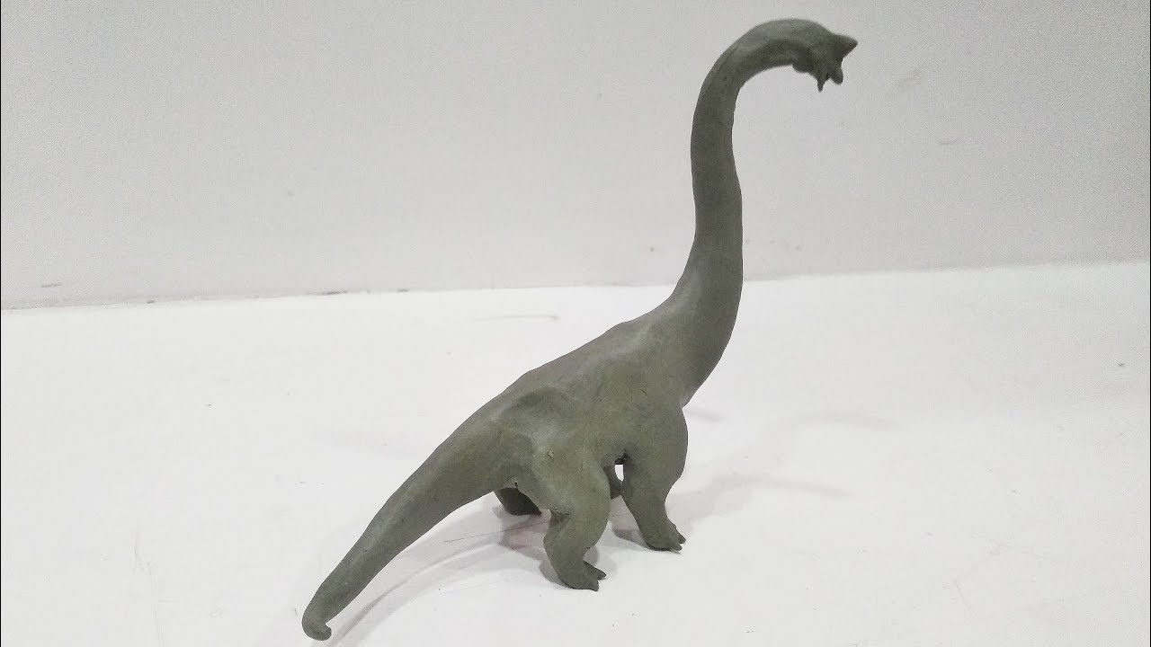 How to make a clay brachiosaurus from Jurassic world || easy tutorial