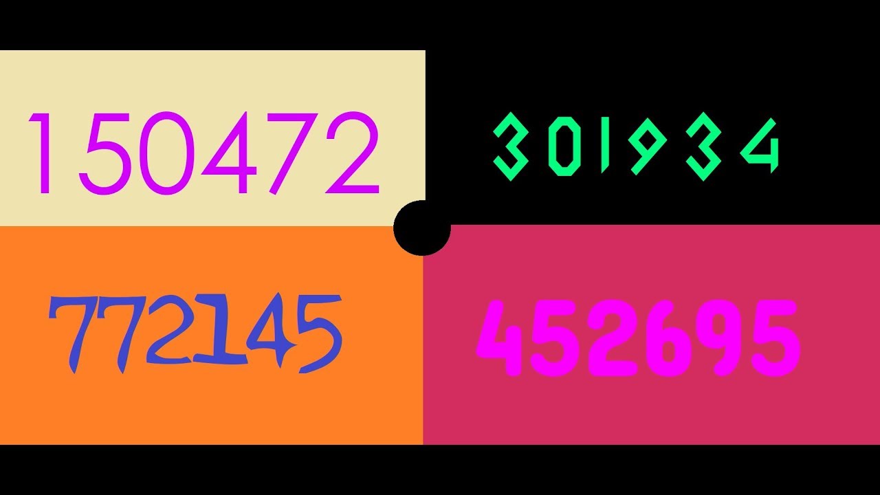 Colorful Numbers 0 to 1000000 [HD] [Fonts]