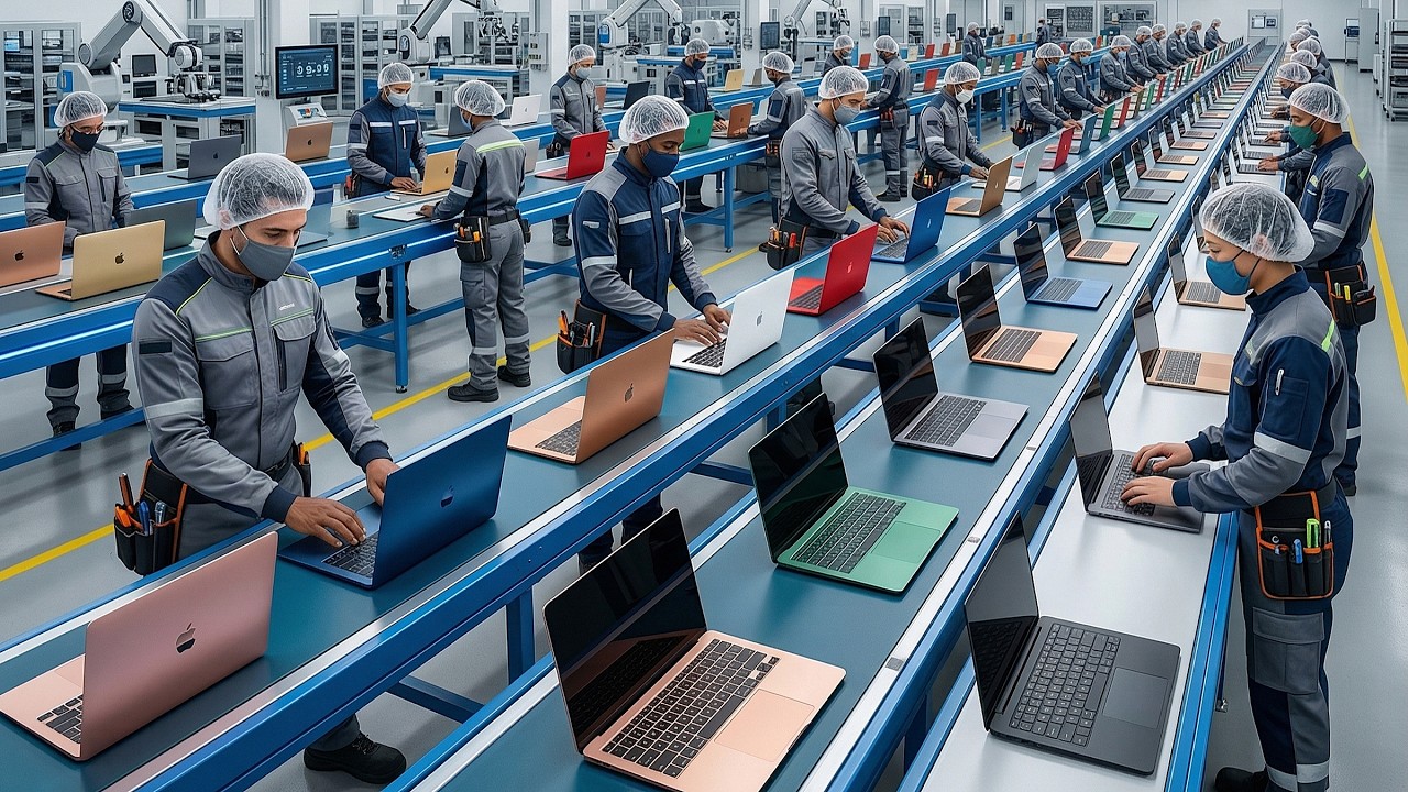 Laptop Production Step by Step : 1 Day in the Factory...