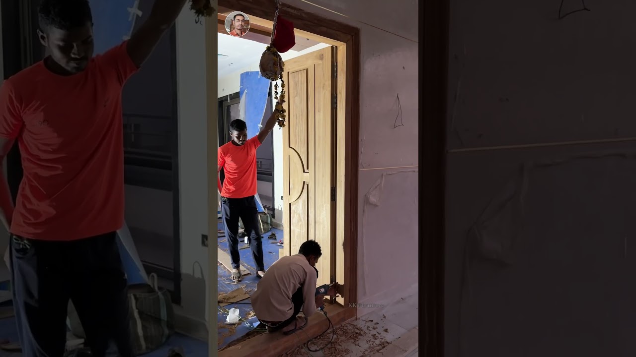 Double door fitting #doors #shorts #kkfurnitureplus #woodworking #carpenter