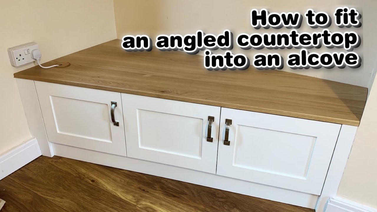 How to fit an angled countertop in an alcove