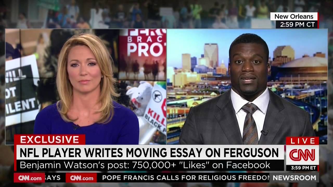 Benjamin Watson gets cut off on CNN proclaiming JESUS